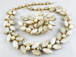 Kramer of New York signed vintage necklace and brooch bride wedding jewellery