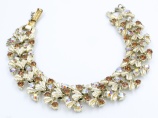 Jewelcraft 1960s rhinestone gold vintage bracelet